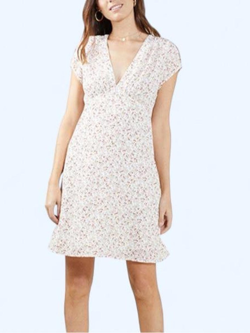 Outerknown Floral Juniper V-neck Mini Dress